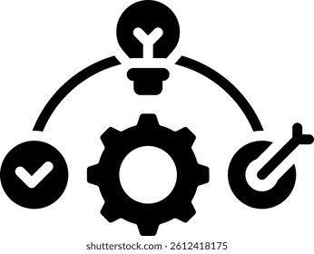 Activity Management Icon Glyph Vector Illustration
