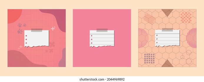 Activity note list template design.  Very suitable for social media, background, template, poster, banner, design, etc