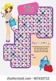 Activity Page Of Fashion Puzzle