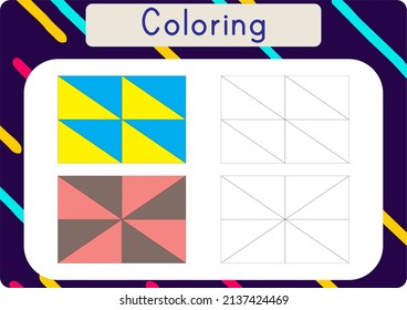 The activity of painting an identical shape