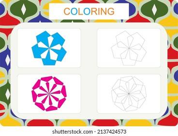 The activity of painting an identical shape