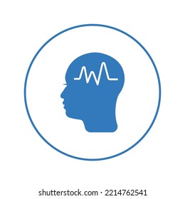 Activity patient brain waves icon | Circle version icon |