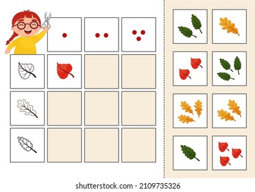 Activity for pre sсhool years kids and toddlers. Cut out the cards and glue them to the correct place in the table.
