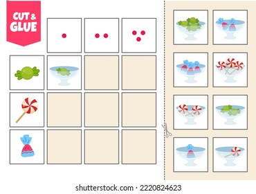 Activity for pre sсhool years kids and toddlers. Cut out the cards and glue them to the correct place in the table.
