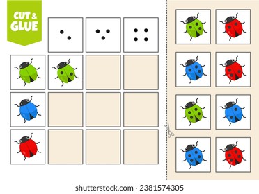 Activity for pre sсhool years kids and toddlers. Cut out the cards and glue them to the correct place in the table.
