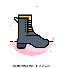 Activity, Running, Shoe, Spring Abstract Flat Color Icon Template. Vector Icon Template background