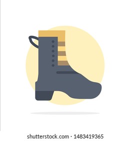 Activity, Running, Shoe, Spring Abstract Circle Background Flat color Icon