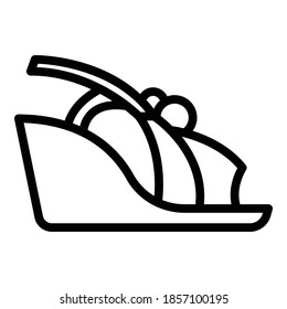 Icono de sandalias de actividad. Icono de vector de sandalias de actividad de contorno para diseño web aislado en fondo blanco