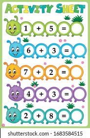 Activity sheet math theme 1 - eps10 vector illustration.