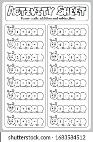 Activity sheet math theme 3 - eps10 vector illustration.