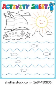 Activity sheet topic image 2 - eps10 vector illustration.