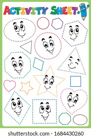 Activity sheet topic image 3 - eps10 vector illustration.