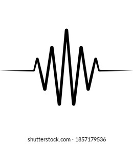 Activity Splash Icon, Wave Logo, Vector Heartbeat Heart Rate Icon, Audio Sound Radio Wave Amplitude Spikes