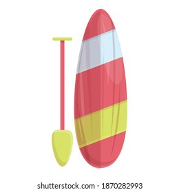 Activity sup surfing icon. Cartoon of activity sup surfing vector icon for web design isolated on white background