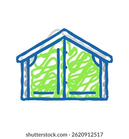 activity tent vacation doodle icon sketch vector. activity tent vacation sign. isolated symbol illustration