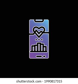 Activity Tracker blue gradient vector icon