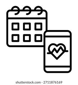 Ilustração do vetor de estilo de linha do ícone do Controlador de atividades