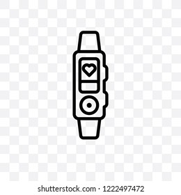 Activity tracker vector linear icon isolated on transparent background, Activity tracker transparency concept can be used for web and mobile