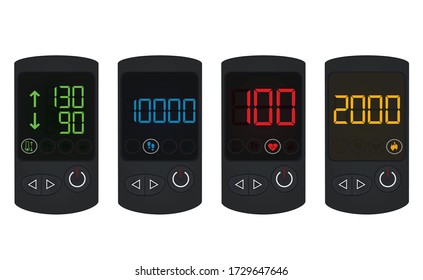 Activity tracking equipment. vector illustration