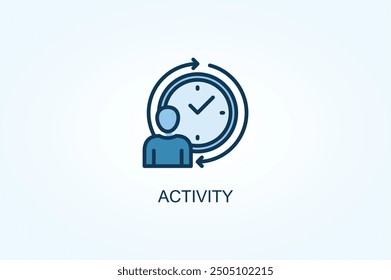 Ilustración de Vector de actividad o símbolo de logotipo