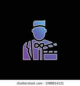 Actor blue gradient vector icon