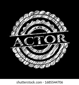 Actor con textura de pizarra. Ilustración vectorial. Detallado.