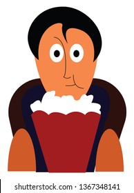 An actor in cinema vector or color illustration