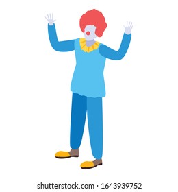 Actor clown icon. Isometric of actor clown vector icon for web design isolated on white background