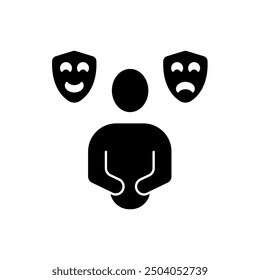 Icono de línea de concepto de actor. Ilustración de elemento simple. Diseño de símbolo de esquema de concepto de actor.
