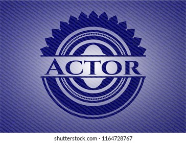 Actor denim background