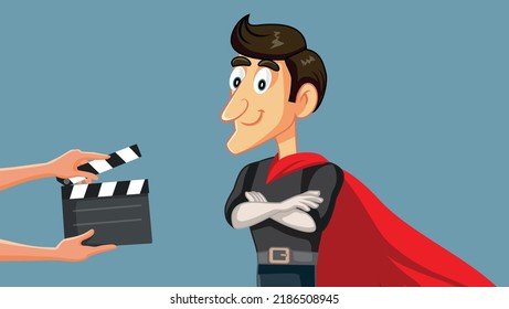 Actor Filming Superhero Action