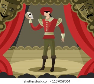 actor holding an skull