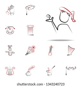 actor icon. handdraw icons universal set for web and mobile