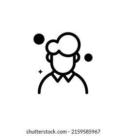 Actor Icon. Line Art Style Design Isolated On White Background
