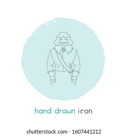 Actor icon line element. Vector illustration of actor icon line isolated on clean background for your web mobile app logo design.