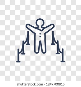 Actor icon. Trendy linear Actor logo concept on transparent background from Professions collection