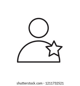 actor icon vector. people icon line style