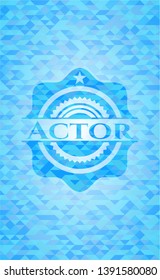 Actor light blue mosaic emblem