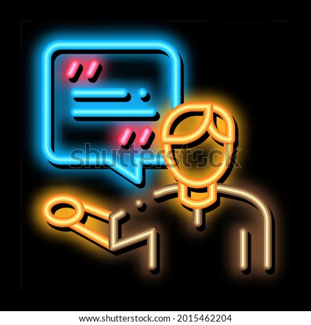 Actor Man with Replica neon light sign vector. Glowing bright icon Actor Man with Replica Sign. transparent symbol illustration