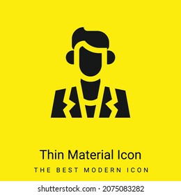Icono mínimo del material amarillo brillante del actor