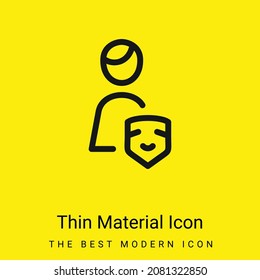 Icono mínimo del material amarillo brillante del actor