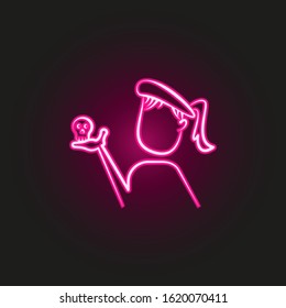 actor neon style icon. Simple thin line, outline vector of theatre icons for ui and ux, website or mobile application