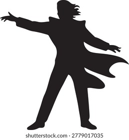 actor on stage, balck icon silhouette
