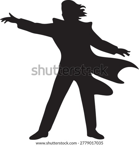 actor on stage, balck icon silhouette
