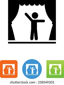 Actor on stage icon