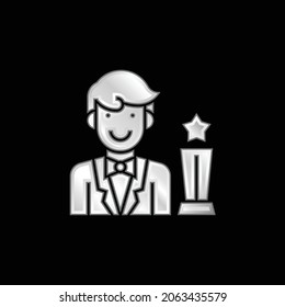Actor silver plated metallic icon