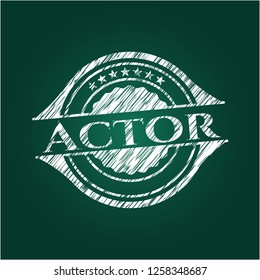Actor written on a chalkboard