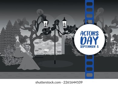 Actors Day . Design suitable for greeting card poster and banner