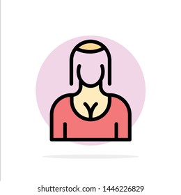 Actress, Avatar, Character, Girl, Lady Abstract Circle Background Flat color Icon