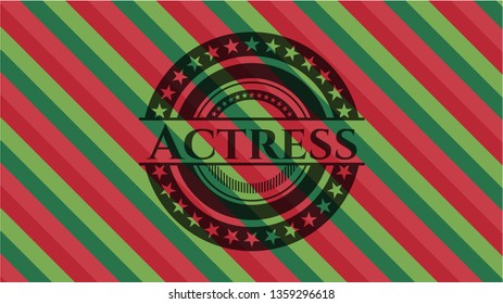Actress christmas style badge..
